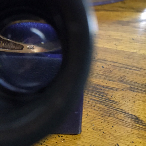 Beautiful 10k blue topaz and diamond ring - Picture 7 of 11